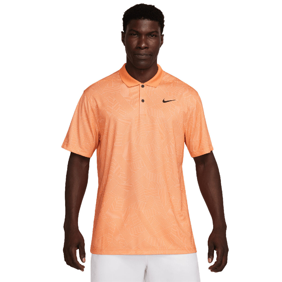 Nike Men's Victory+ Cross Hatch Golf Polo Shirt, Mens, Orange trance/black, Large | American Golf von Nike Golf