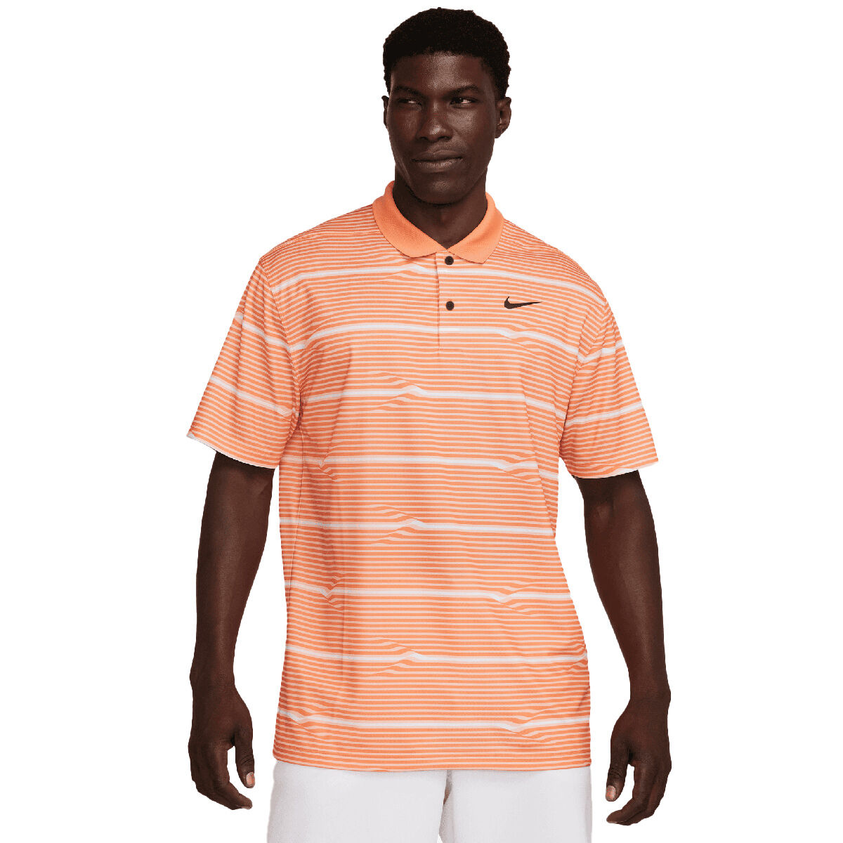 Nike Men's Victory+ Ripple Golf Polo Shirt, Mens, Orange trance/black, Medium | American Golf von Nike Golf