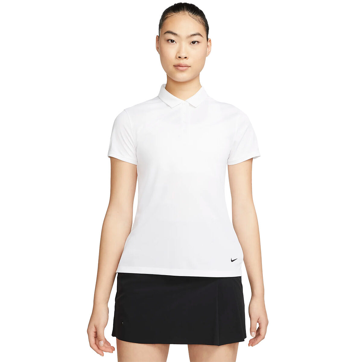 Nike Womens Dri-FIT Victory Golf Polo Shirt, Female, White/black, Large | American Golf von Nike Golf