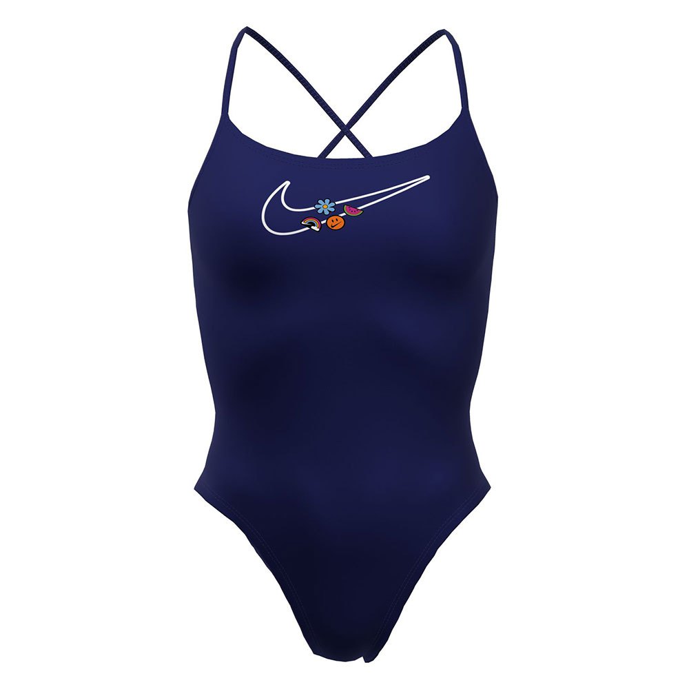 Nike Swim Adjustable Crossback Hydrastrong Chrome Swimsuit Blau US 26 Frau von Nike Swim