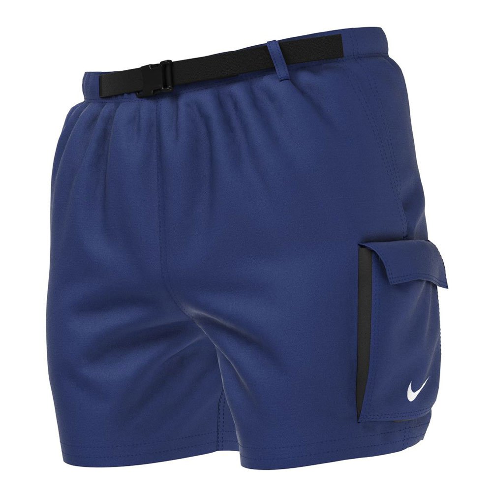 Nike Swim Belted Packable 5´´ Volley Swimming Shorts Blau L Mann von Nike Swim