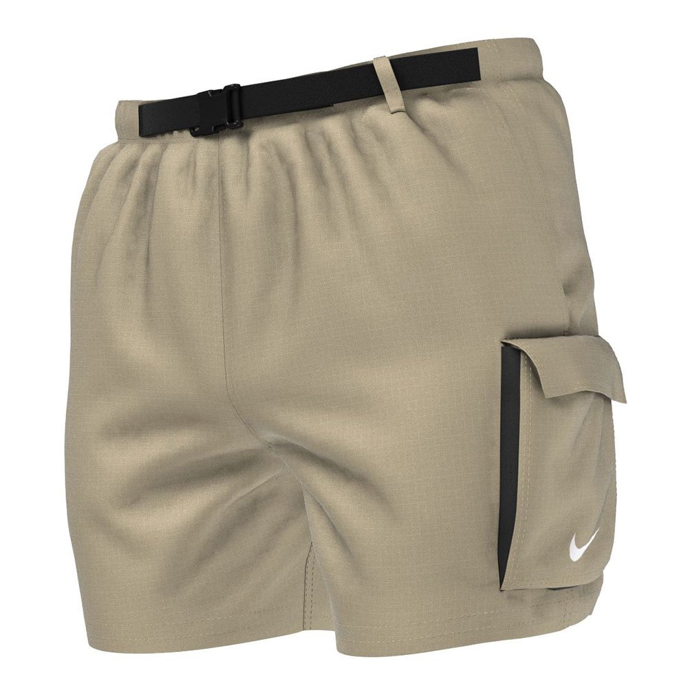 Nike Swim Belted Packable 5´´ Volley Swimming Shorts Beige L Mann von Nike Swim