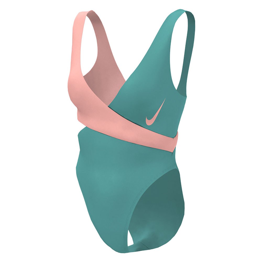 Nike Swim Colorblock Crossover Swimsuit Grün XS Frau von Nike Swim