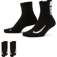 2er Pack NIKE Multiplier Ankle Laufsocken black/white 34-38 von Nike