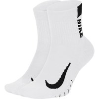 2er Pack NIKE Multiplier Ankle Laufsocken white/black 38-42 von Nike