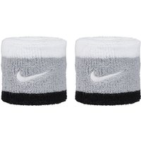 2er Pack NIKE Swoosh Schweißbänder 016 - lt smoke grey/black/white von Nike