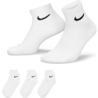 3er Pack NIKE Everyday Lightweight Ankle Trainingssocken white/black 34-38 von Nike