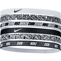 6er Pack NIKE Printed Haarbänder mit Silikonstreifen 176 white/white/white von Nike