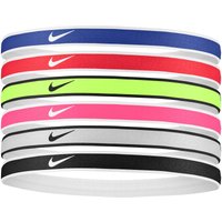 6er Pack NIKE Swoosh Sport Haarbänder mit Silikonstreifen 655 - university red/game royal/volt von Nike