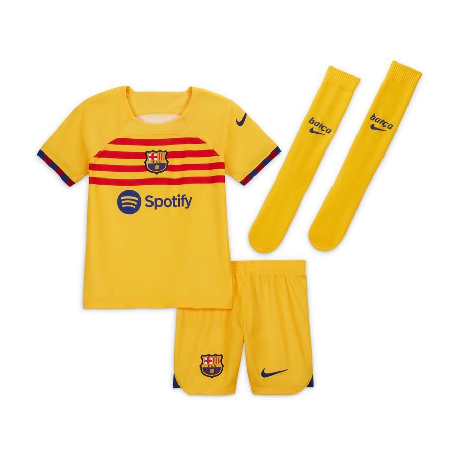Barcelona 4. Trikot Senyera 2023/24 Mini-Kit Kinder von Nike