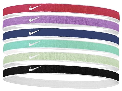 Nike Swoosh Sport Headbands 6 PK Tipped 6er Pack in der Farbe lt Fusion red/Rush Fuchsia/White, Maße: ONE Size, N.100.2021.635.OS von Nike