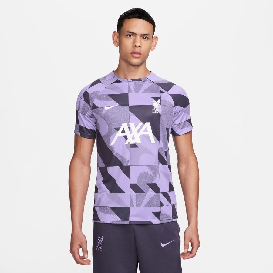Liverpool Training T-Shirt Dri-FIT Pre Match - Space Purple/Gridiron/Weiß von Nike