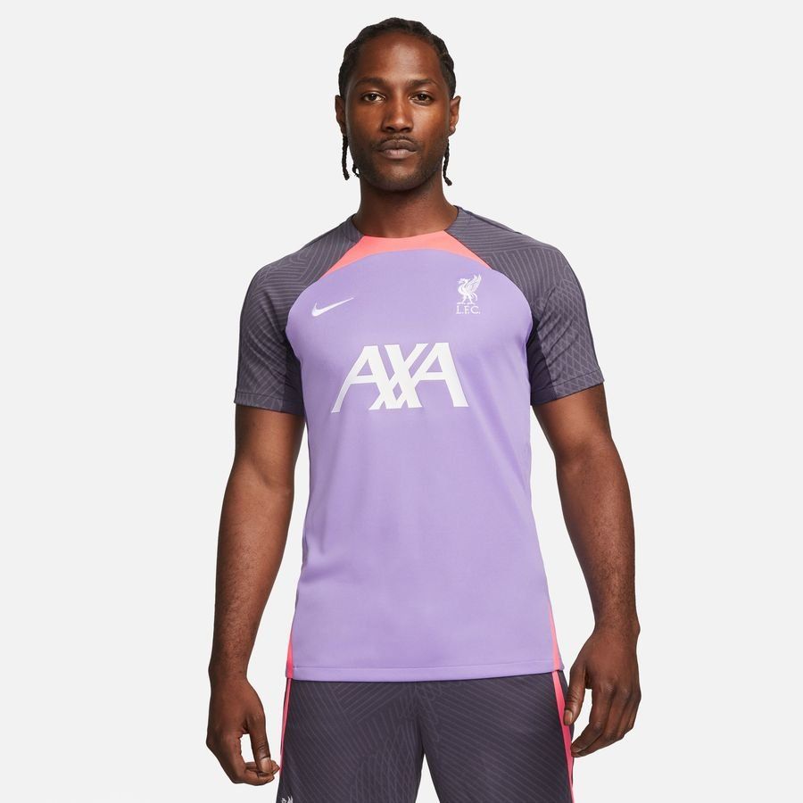 Liverpool Training T-Shirt Dri-FIT Strike - Space Purple/Pink/Weiß von Nike