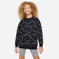 NIKE Club Fleece Oversized Sweatshirt Mädchen 010 - black/white L (146-156 cm) von Nike