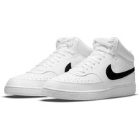 NIKE Court Vision Next Nature Mid-Top Sneaker Herren white/black-white 42.5 von Nike