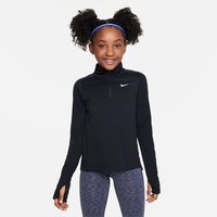 NIKE Dri-FIT 1/2-Zip langarm Trainingsshirt Mädchen 010 - black/white XS (122-128 cm) von Nike