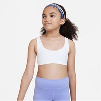 NIKE Dri-FIT Alate All U Sport-BH Mädchen 100 - white XS (122-128 cm) von Nike