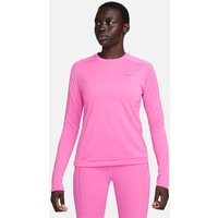 NIKE Dri-FIT Crew langarm Lauf-Oberteil Damen 675 - playful pink/reflective silv M von Nike