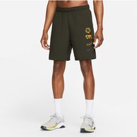 NIKE Dri-FIT Flex Woven Graphic Fitness Shorts Herren 355 - sequoia/black/black S von Nike