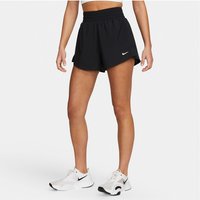 NIKE Dri-FIT One High-Waist 3" 2in1 Shorts Damen 010 - black/reflective silv L von Nike