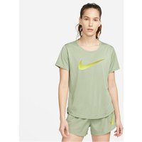 NIKE Dri-FIT One kurzarm Laufshirt Damen 386 - oil green S von Nike