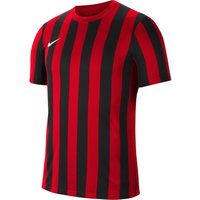NIKE Dri-FIT Striped Division IV Herren kurzarm Fußball Trikot university red/black/white L von Nike