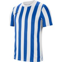 NIKE Dri-FIT Striped Division IV Herren kurzarm Fußball Trikot white/royal blue/black S von Nike