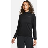 NIKE Dri-FIT Swift Element UV 1/4-Zip Laufshirt Damen 010 - black/reflective silv XS von Nike