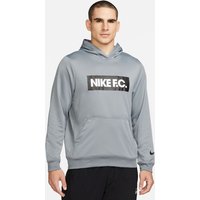 NIKE F.C. Fußball Hoodie Herren cool grey/white/black XL von Nike