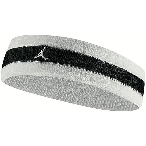 NIKE Haarband Jordan M Frottee, Weiß/Schwarz von Nike