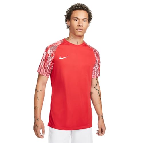 NIKE Herren M NK DF Academy JSY SS T-Shirt, rot-weiß, M von Nike
