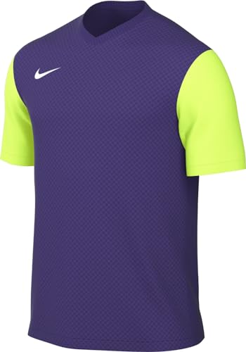 NIKE Herren M NK DF Tiempo PREM II JSY SS T-Shirt, Court Purple/Volt/White, XL von Nike