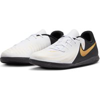 NIKE Jr. Phantom GX II Club IC Hallen-Fußballschuhe Kinder 100 - white/black/mtlc gold coin 33.5 von Nike