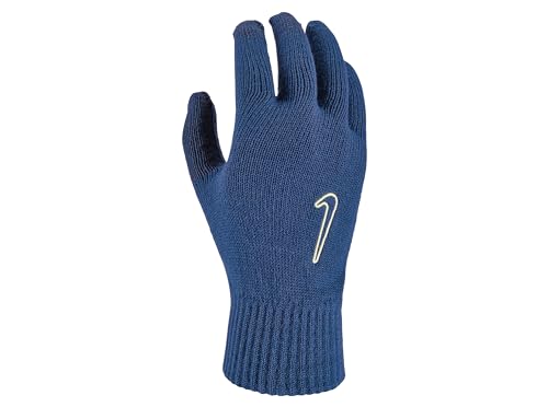 Nike Knitted Tech and Grip Gloves Men Twist Handschuhe, Erwachsene, Unisex, Blue Lemon (Mehrfarbig), LX von Nike
