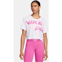 NIKE Pro Dri-FIT Graphic T-Shirt Damen 100 - white M von Nike