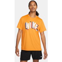 NIKE Pro Dri-FIT Hyper Dry Graphic Trainingsshirt Herren magma orange/university gold/htr/white M von Nike