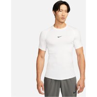 NIKE Pro Dri-FIT Tight kurzarm Fitnessshirt Herren 100 - white/black M von Nike