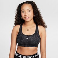 NIKE Pro Swoosh Allover Print wendbarer Sport-BH Mädchen 010 - black/white XL (156-166 cm) von Nike