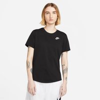 NIKE Sportswear Club Essentials T-Shirt Damen 010 - black L von Nike