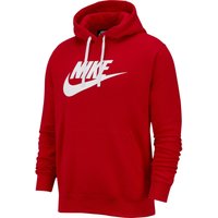 NIKE Sportswear Club Fleece Hoodie Herren university red/white/white XXL von Nike