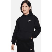 NIKE Sportswear Club Fleece Hoodie Kinder 010 - black/white S (128-137 cm) von Nike
