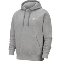 NIKE Sportswear Club Fleece Hoodie 063 - dk grey heather/matte silver/white XXL von Nike