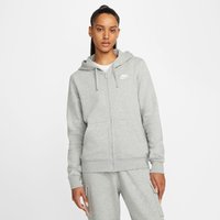 NIKE Sportswear Club Fleece Sweatjacke Damen 063 - dk grey heather/white XL von Nike