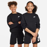 NIKE Sportswear Club Fleece Sweatshirt Kinder 010 - black/white XS (122-128 cm) von Nike