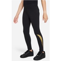 NIKE Sportswear Favorite High-Waist Leggings Mädchen 010 - black/metallic gold S (128-137 cm) von Nike