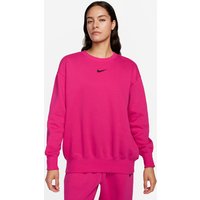 NIKE Sportswear Phoenix Fleece Oversized Sweatshirt Damen 615 - fireberry/black L von Nike