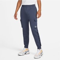 NIKE Sportswear Repeat Fleece Cargohose Herren 437 - thunder blue/mtlc cool grey L von Nike