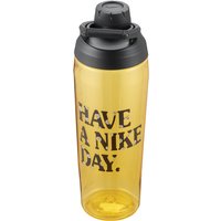 NIKE TR Hypercharge Chug Bottle Trinkflasche aus Tritan - für Kohlensäurehaltige Getränke geeignet - 709 ml 758 dark sulfur/black/black von Nike