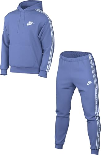 Nike Club Fleece Herren-Trainingsanzug Mit Grafik Und Kapuze, Polar/White, FB7296-450, XS von Nike