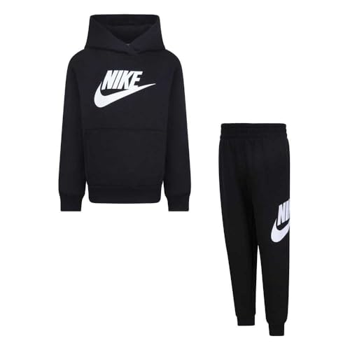 Nike Club Fleece Trainingsanzug für Kinder, Schwarz, Code 86L135-023, schwarz / weiß, 5-6 Jahre von Nike